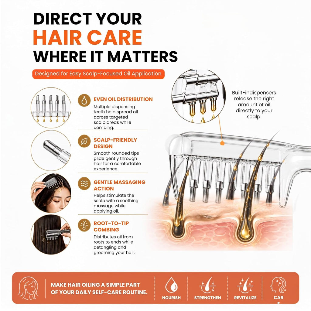 Hair Oil Applicator Comb